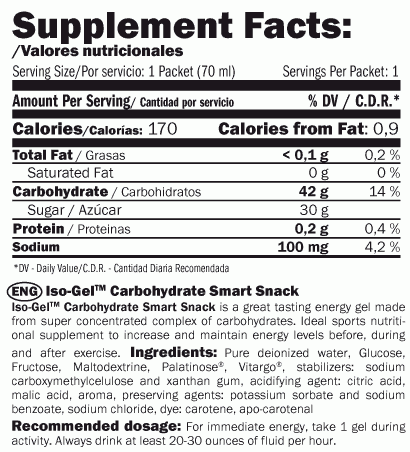 IsoGEL® Carbo-Smart Snack 70ml Lemon lime