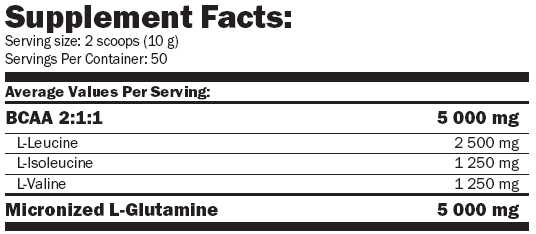 Glutamine + BCAA 530g Cola Blast 3 Glutamine + BCAA 530g Cola Blast